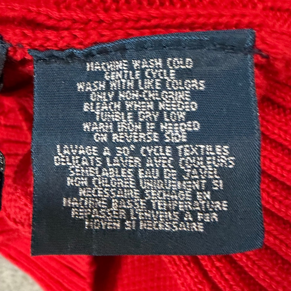 Vtg Polo Ralph Lauren Cable Knit Sweater Boys Size 6 Red 100% Cotton Pony Preppy - Picture 11 of 12
